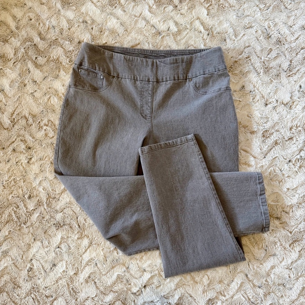 Ruby Rd. Gray Stretch Denim Jeans